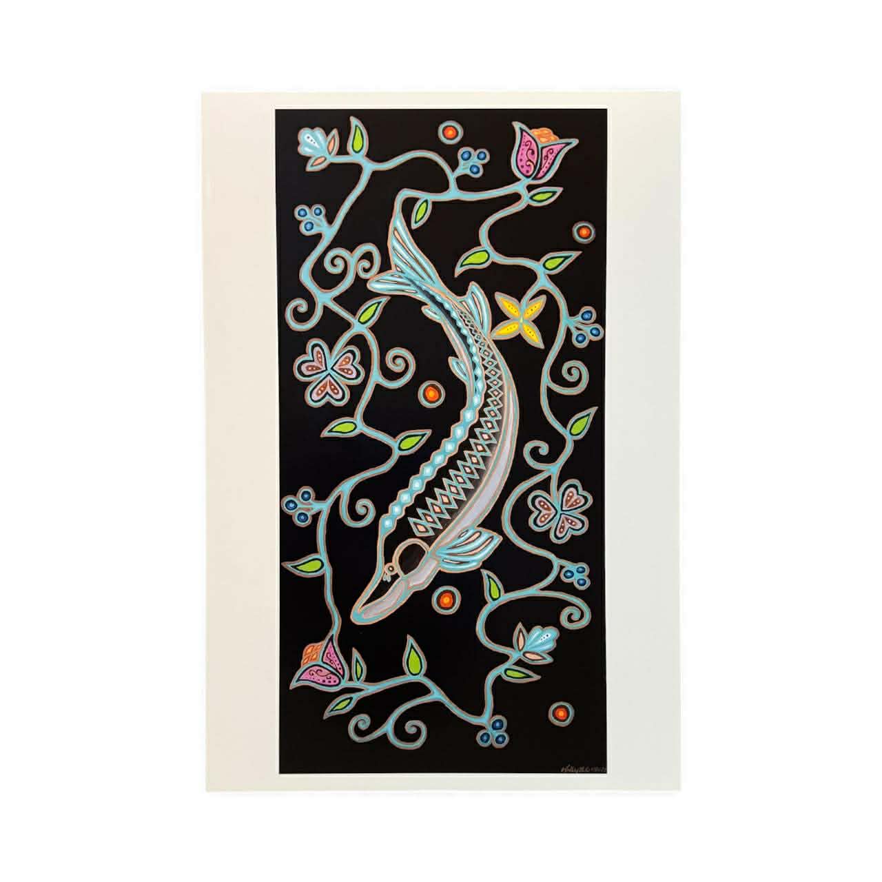 Sturgeon Floral Print